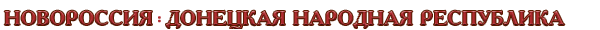 Новороссия / Донецкая Народная Республика